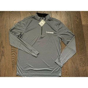 Trimark Men's Medium Quarter Zip short sleeve Procom polo Golf tennis shirt